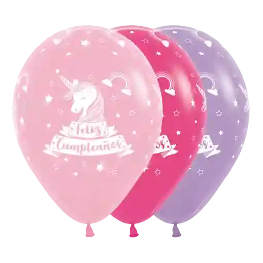 Bombas Globo Biodegradable De Latex Unicornio R12