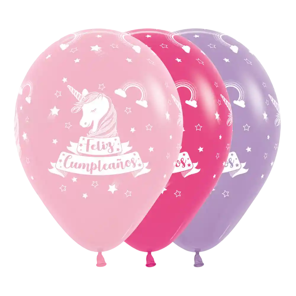 Bombas Globo Biodegradable De Latex Unicornio R12