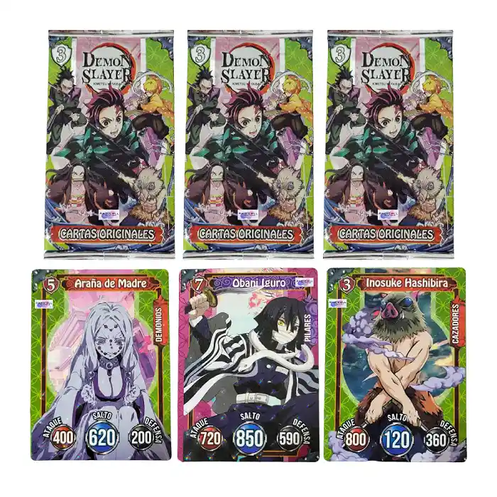 150 Cartas De Juego Demon Slayer Premium Edition