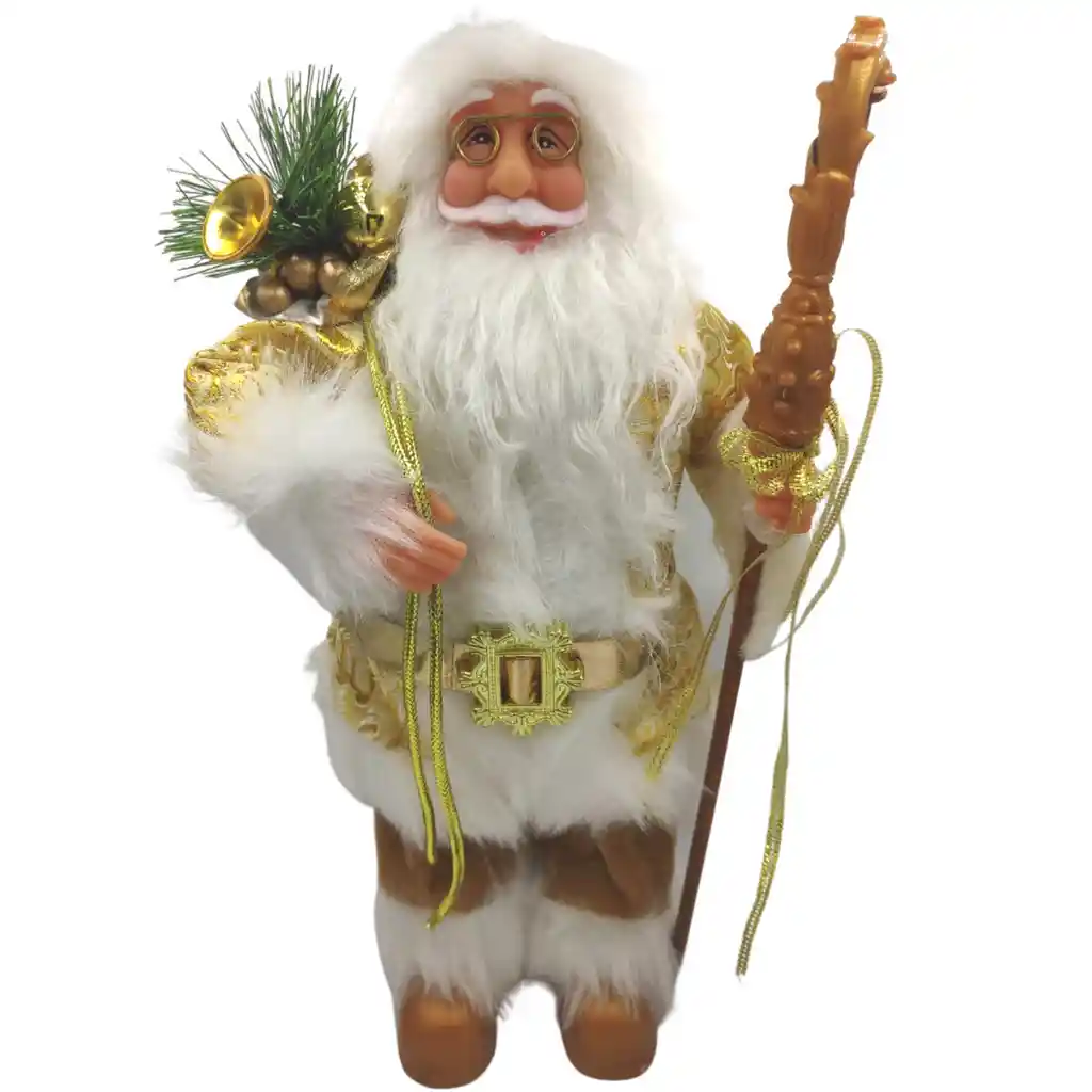 Papá Noel Dorado 32 Cm