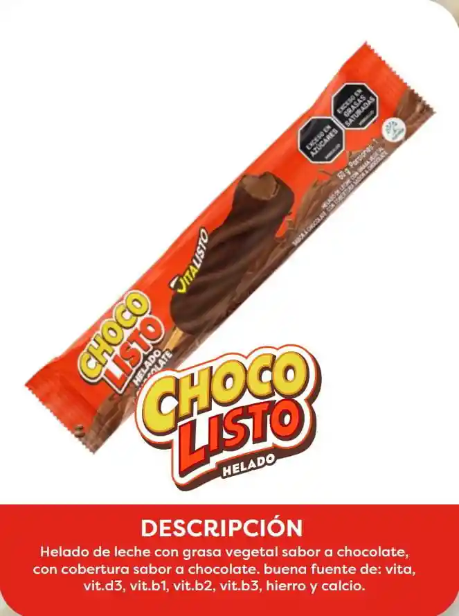 Paleta Chocolisto 50g