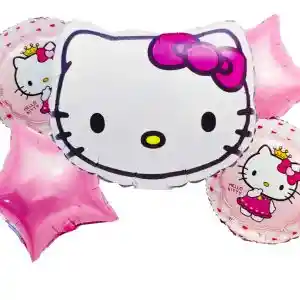 Bouquet Globo Bombas Hello Kitty 5 Unds