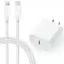 Cargador Para Iphone 20w + Cable Lightning Carga Rápida.