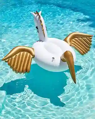 Flotador De Piscina Inflable, Pegaso Dorado
