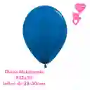 Globo O Bomba Metal Azul Sempertex R12x50