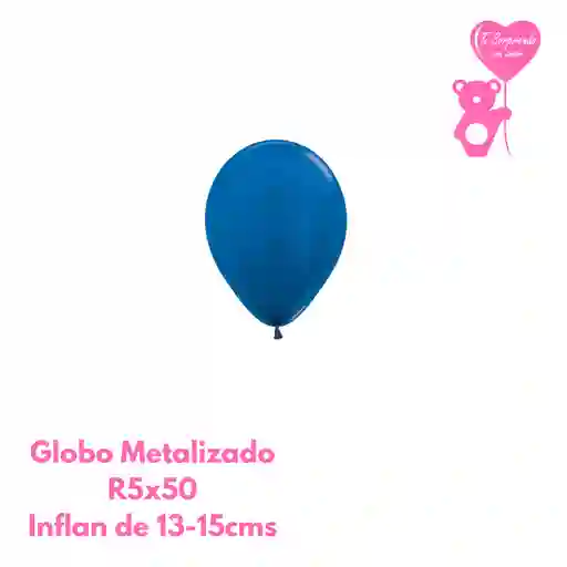 Globo O Bomba Metal Azul Sempertex R5x50