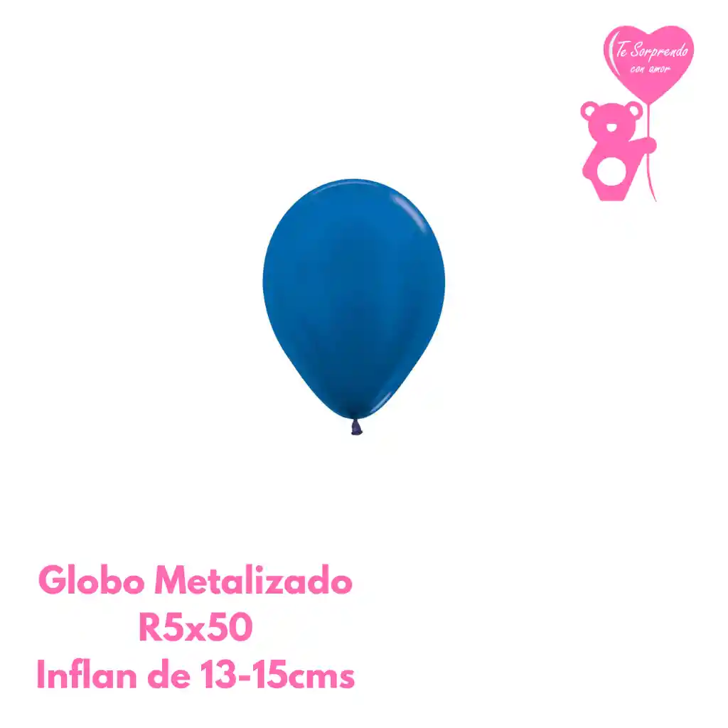 Globo O Bomba Metal Azul Sempertex R5x50