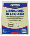 Separador De Cartulina X5 Surtido Folder 105 Pappyer