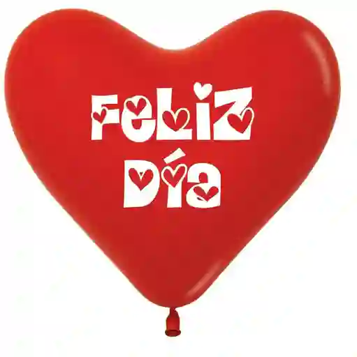 Bomba Globo En Forma De Corazon, Feliz Dia - X1