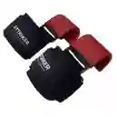 Kit X2 Straps Gancho Agarre Correas Levantamiento Pesas Gym Rojo