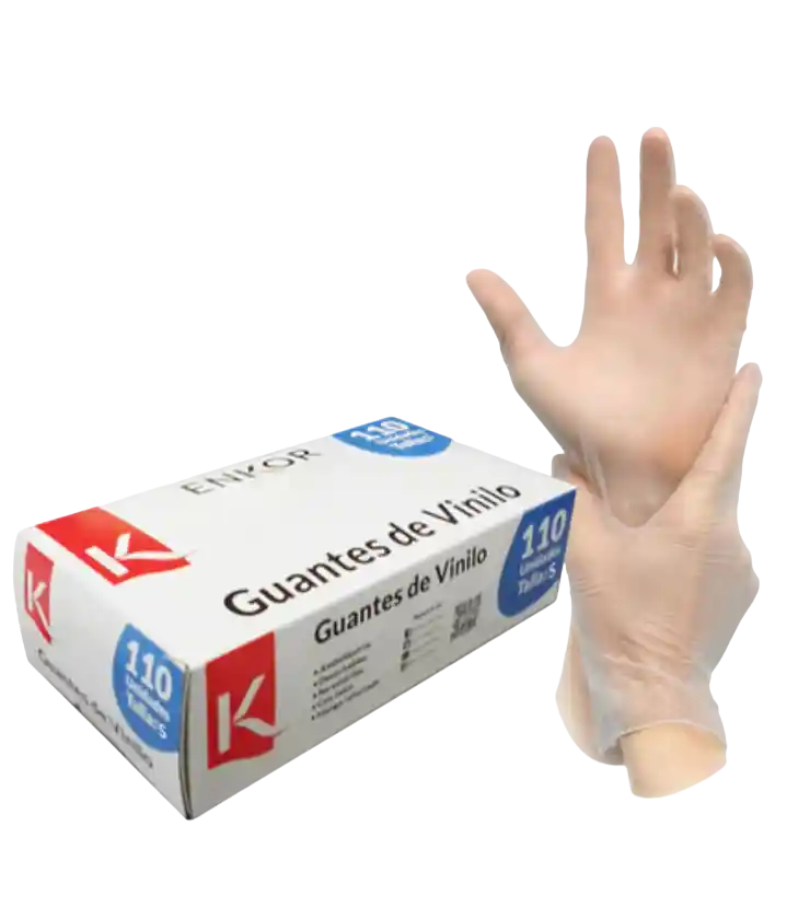 1 Par De Guantes De Vinilo Talla L Enkor