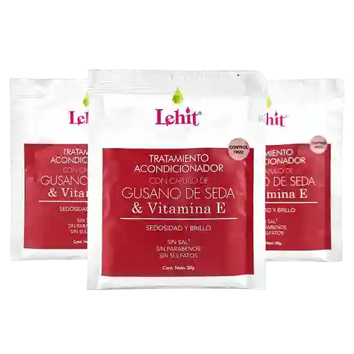 Tratamiento Acondicionador Con Capullo De Gusano De Seda Y Vitamina E - Sachet Lehit 30gr