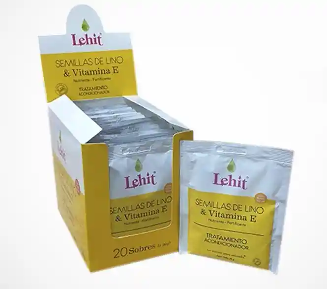 Tratamiento Acondicionador Semillas De Lino Vitamina E - Sachet Lehit 30gr