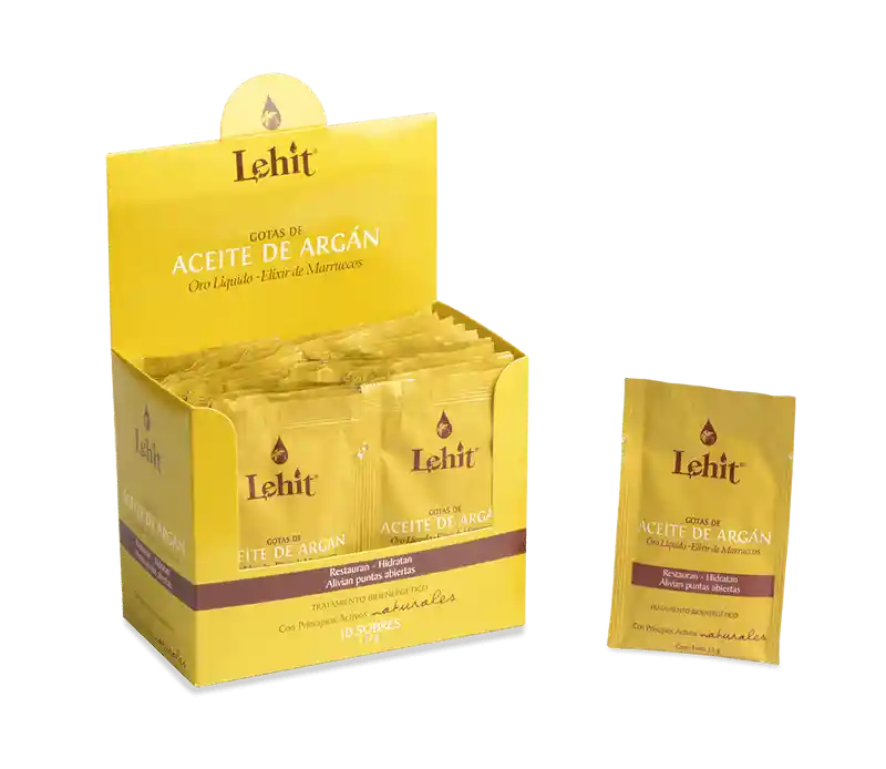 Tratamiento Capilar Oleo Esencial Gotas Aceite De Argan - Sachet Lehit 12gr