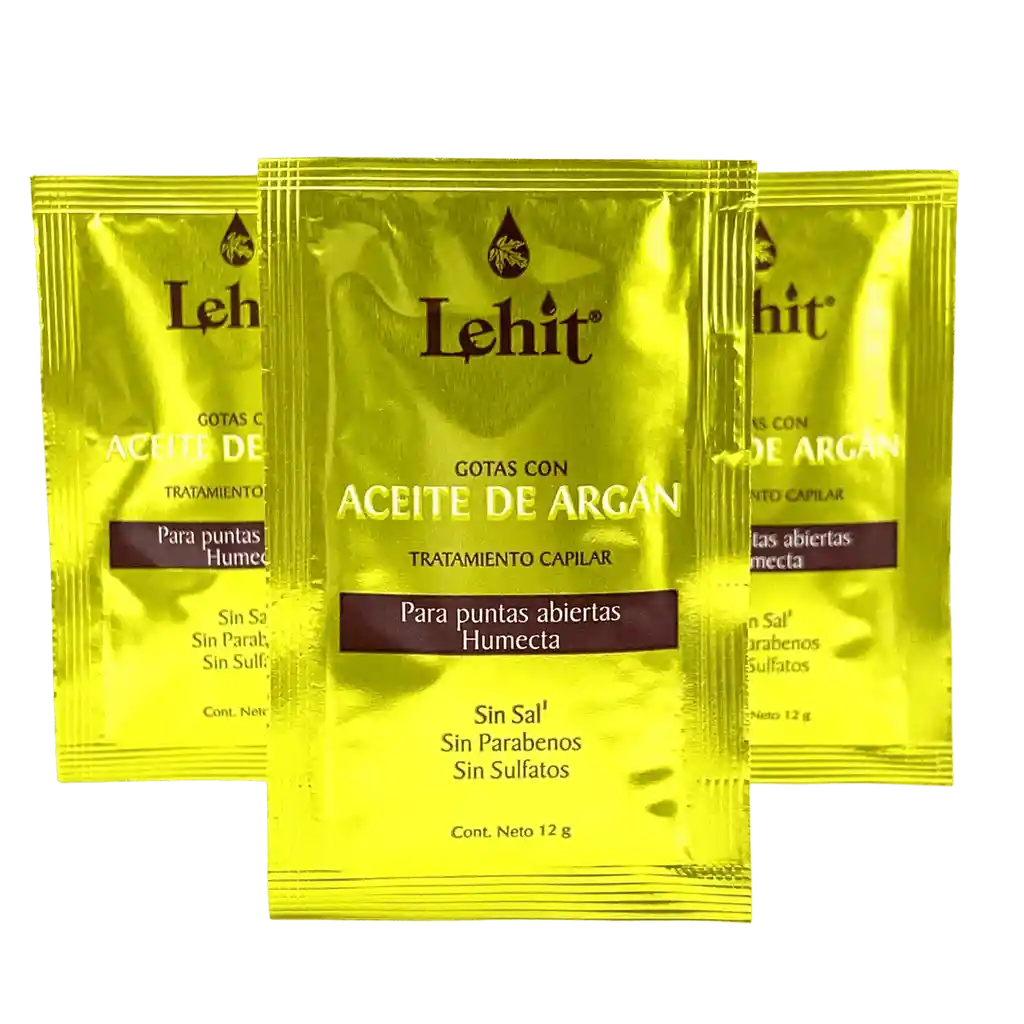 Tratamiento Capilar Oleo Esencial Gotas Aceite De Argan - Sachet Lehit 12gr