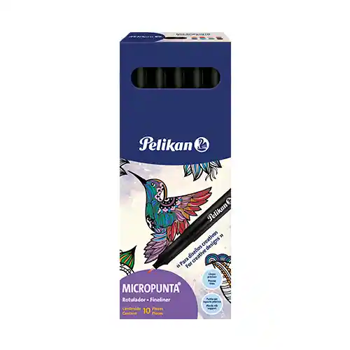 Micropunta Negro Pelikan X10 Unidades