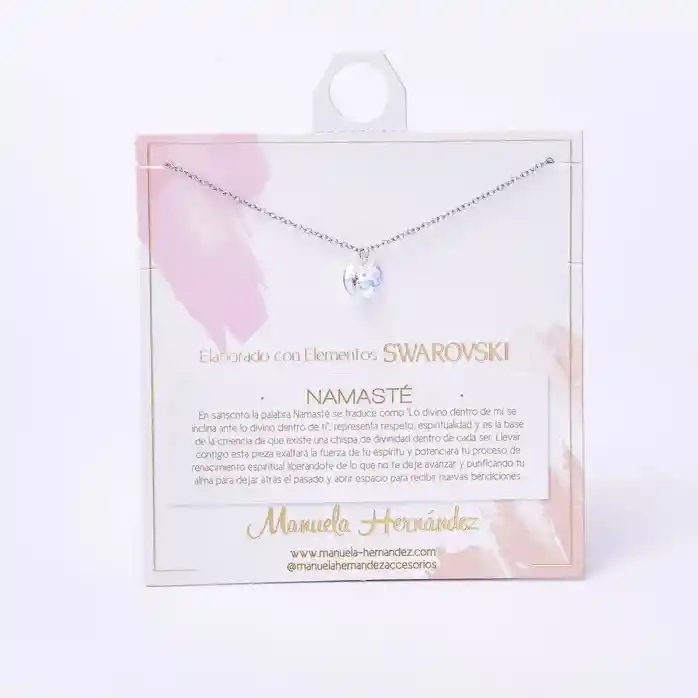 Collar Namasté Plateado - Swarovski