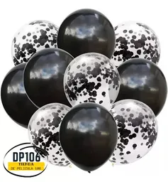 Globos De Decoracion Negro X 10 Und