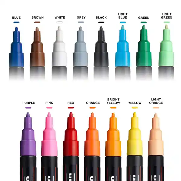 Marcadores Posca Punta Media Pc5m X 15 Unidades
