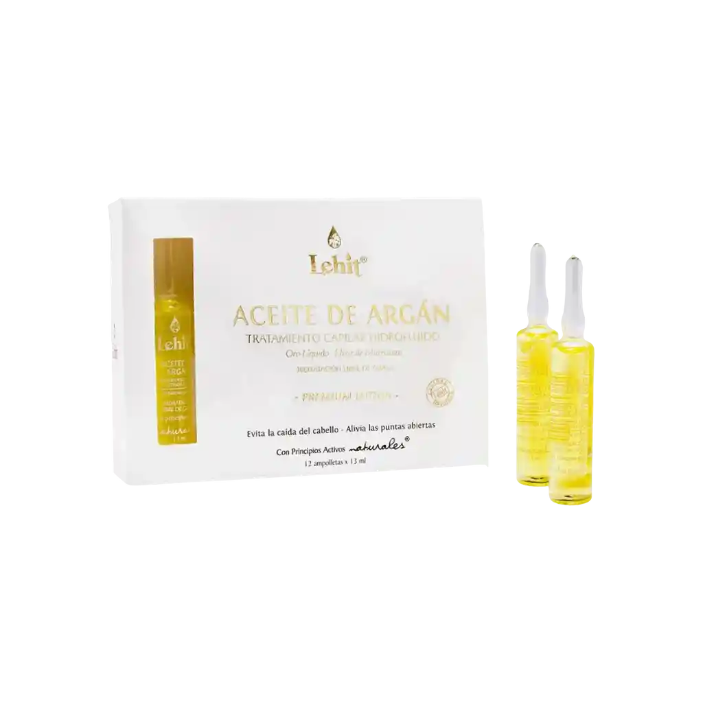 Tratamiento Capilar Hidrofluido Con Aceite De Argan - Ampolleta Lehit