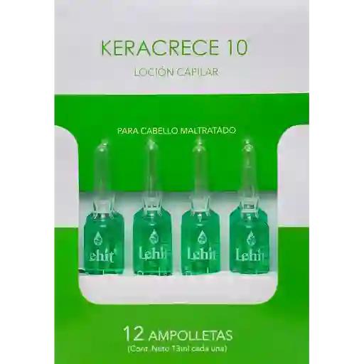 Keracrece 10 Locion Capilar Con Vitamina C A - Ampolleta Lehit