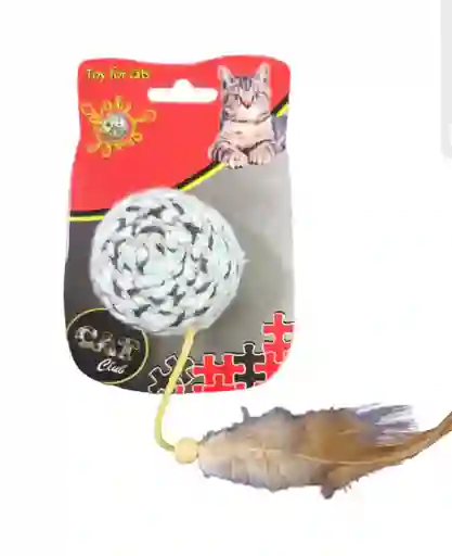 Juguete Gato Catnip Deluxe Bola Trenzada Gris Cm-syp-79