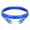 Cable De Red Cat 5e De 2 Mts Color Azul