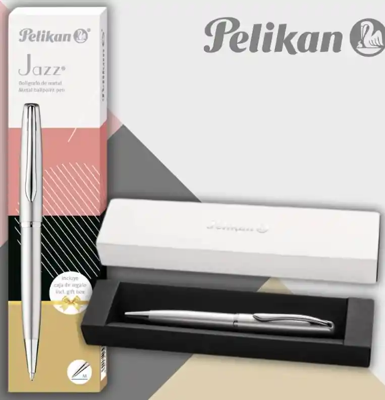 Esfero Metálico Jazz Pelikan Tinta Negra