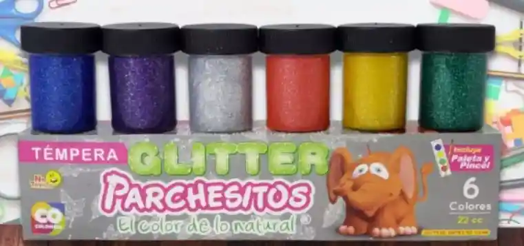 Tempera Glitter X 6