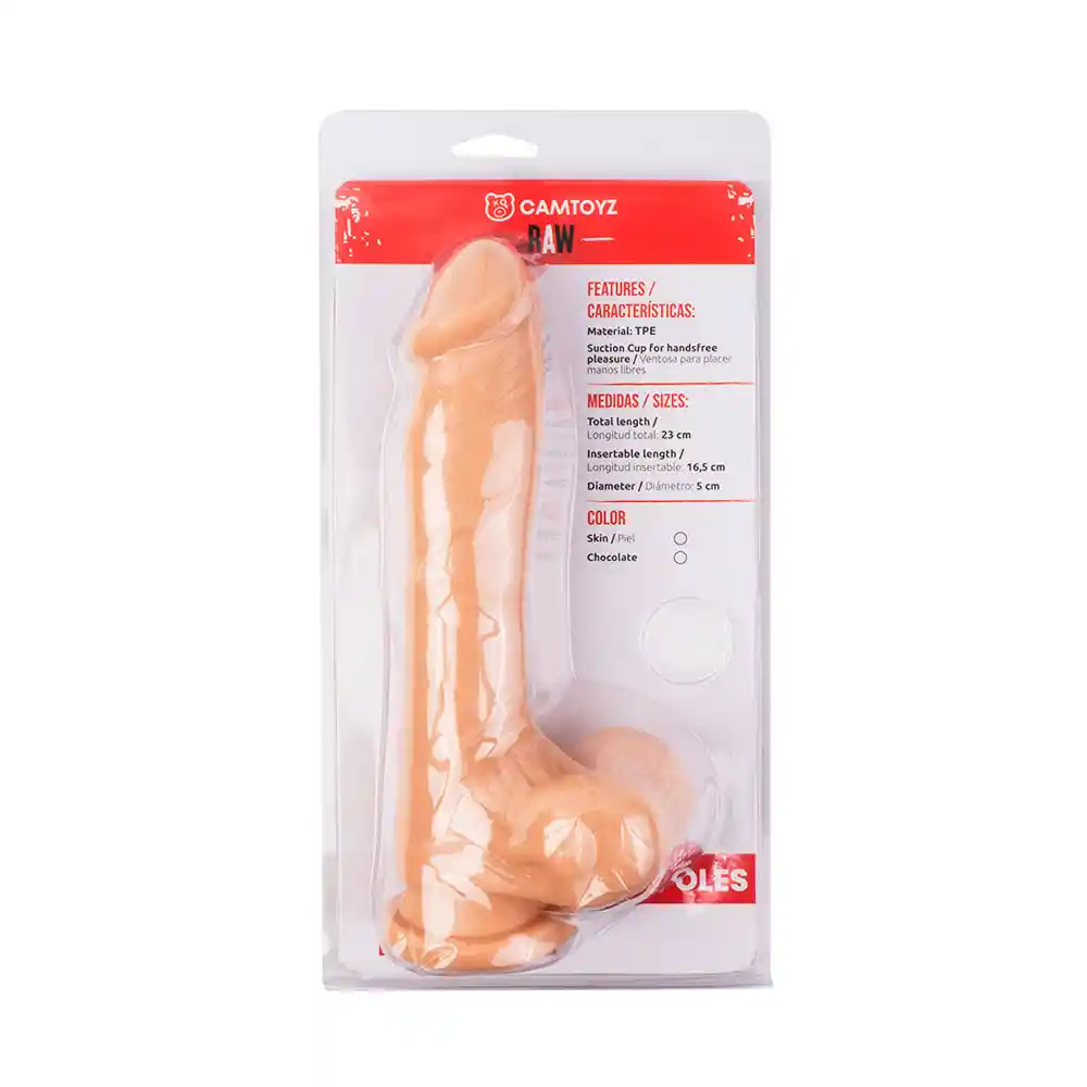 Dildo Nápoles Piel 24 Cm Camtoyz