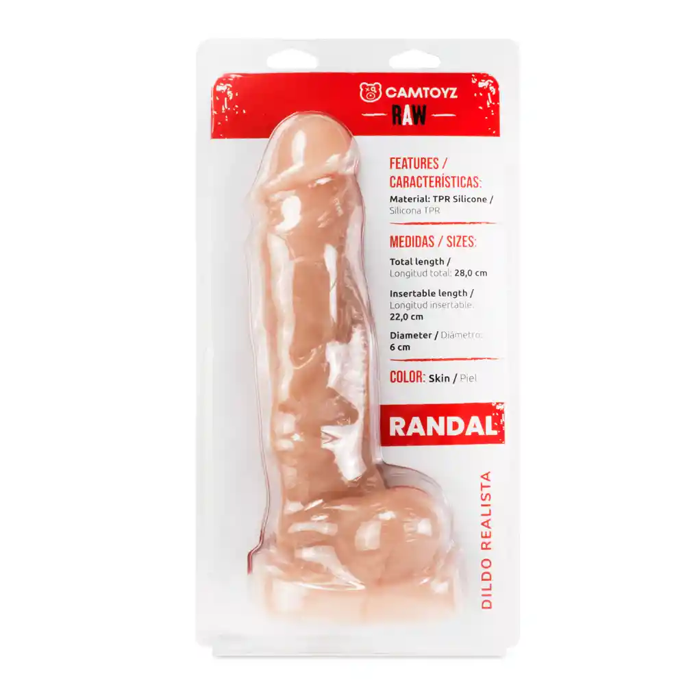 Dildo Realista Randal Piel 28 Cm Camtoyz