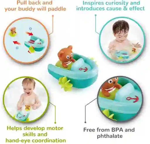 Jueguete Interactivo Para El Baño Bote Osito Para Bebés