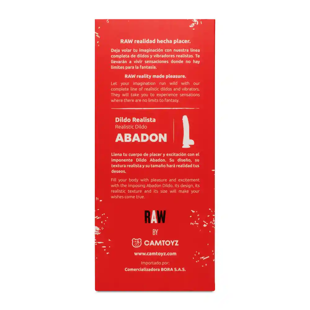 Dildo Realista Abadon Piel 23.8 Cm Camtoyz