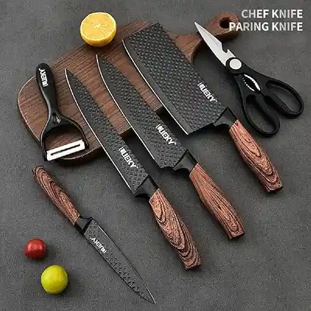 Juego De 6 Cuchillos De Chef Profesional