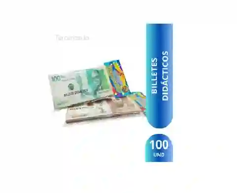 Billetes Didacticos X100 Und