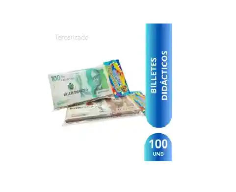 Billetes Didacticos X100 Und