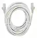 Cable De Red Cat6 De 10 Metros Color Blanco 1 Gbps