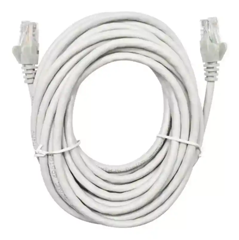 Cable De Red Cat6 De 10 Metros Color Blanco 1 Gbps