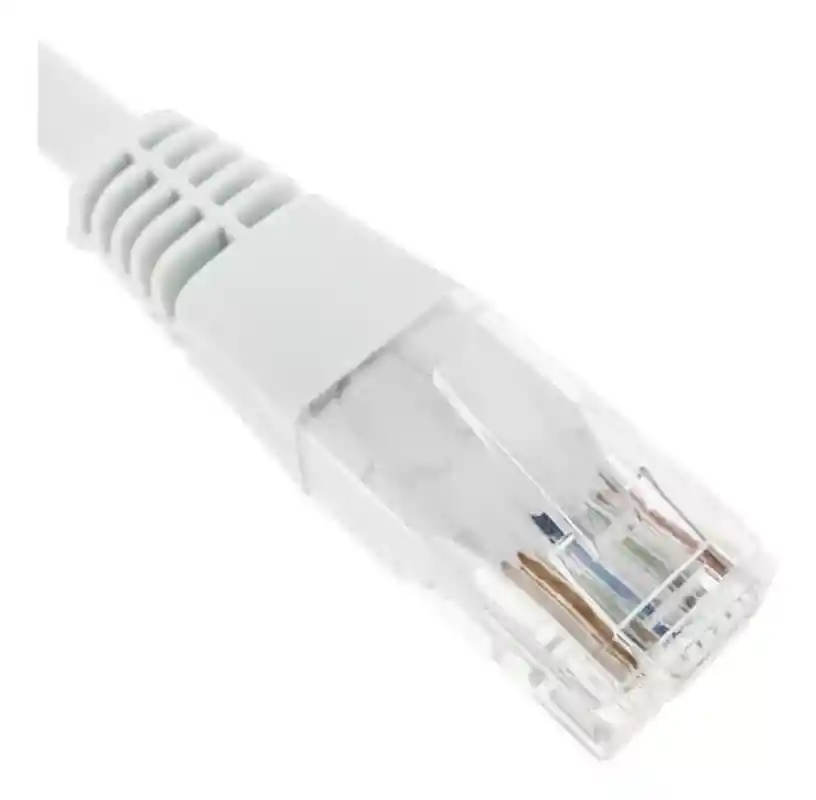 Cable De Red Cat6 De 10 Metros Color Blanco 1 Gbps
