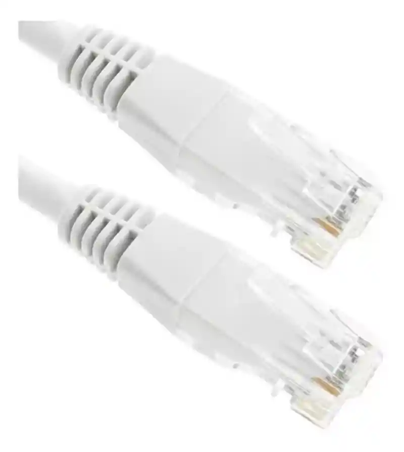 Cable De Red Cat6 De 10 Metros Color Blanco 1 Gbps
