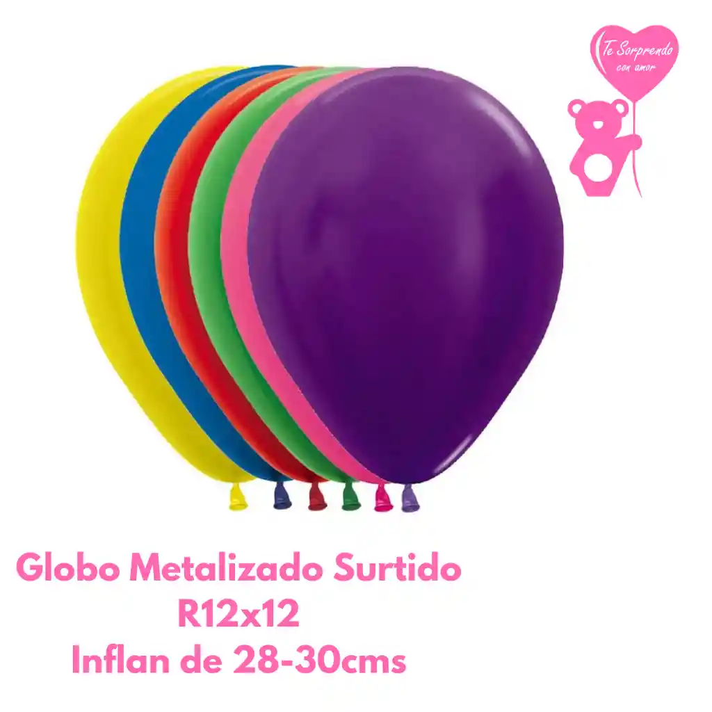 Globo O Bomba Metal Surtido Sempertex R12x12