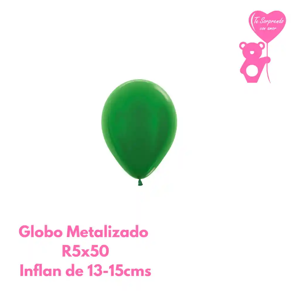 Globo O Bomba Metal Verde Sempertex R5x50