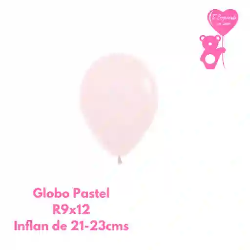 Globo O Bomba Pastel Mate Rosado Sempertex R9x12