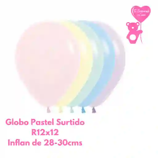 Globo O Bomba Pastel Mate Surtido Sempertex R12x12
