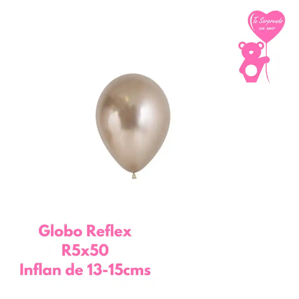 Globo Reflex Champaña Sempertex R5x50