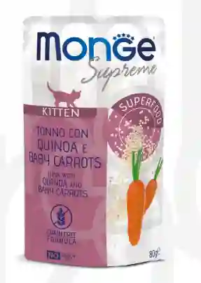 Monge Supreme Pouch Kitten Atun, Quinoa Y Zanahoria 80g