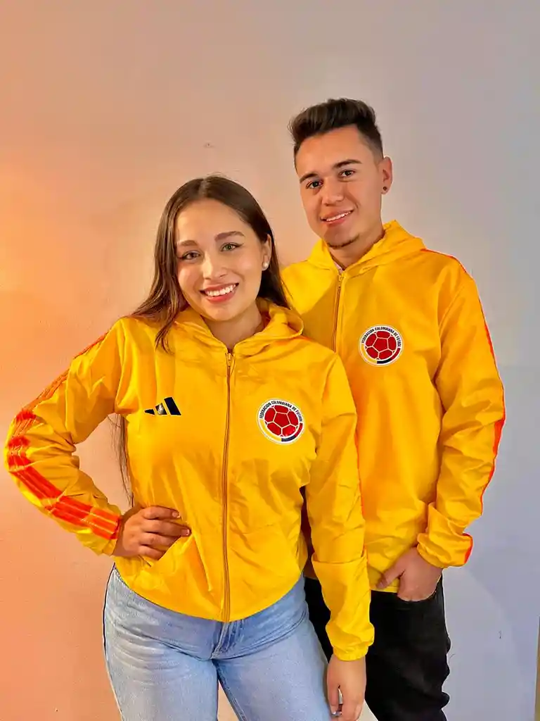 Chaqueta Corta Vientos Selección Colombia🥅🤾🏼‍♂️ Nacional / Amarilla/talla Xl