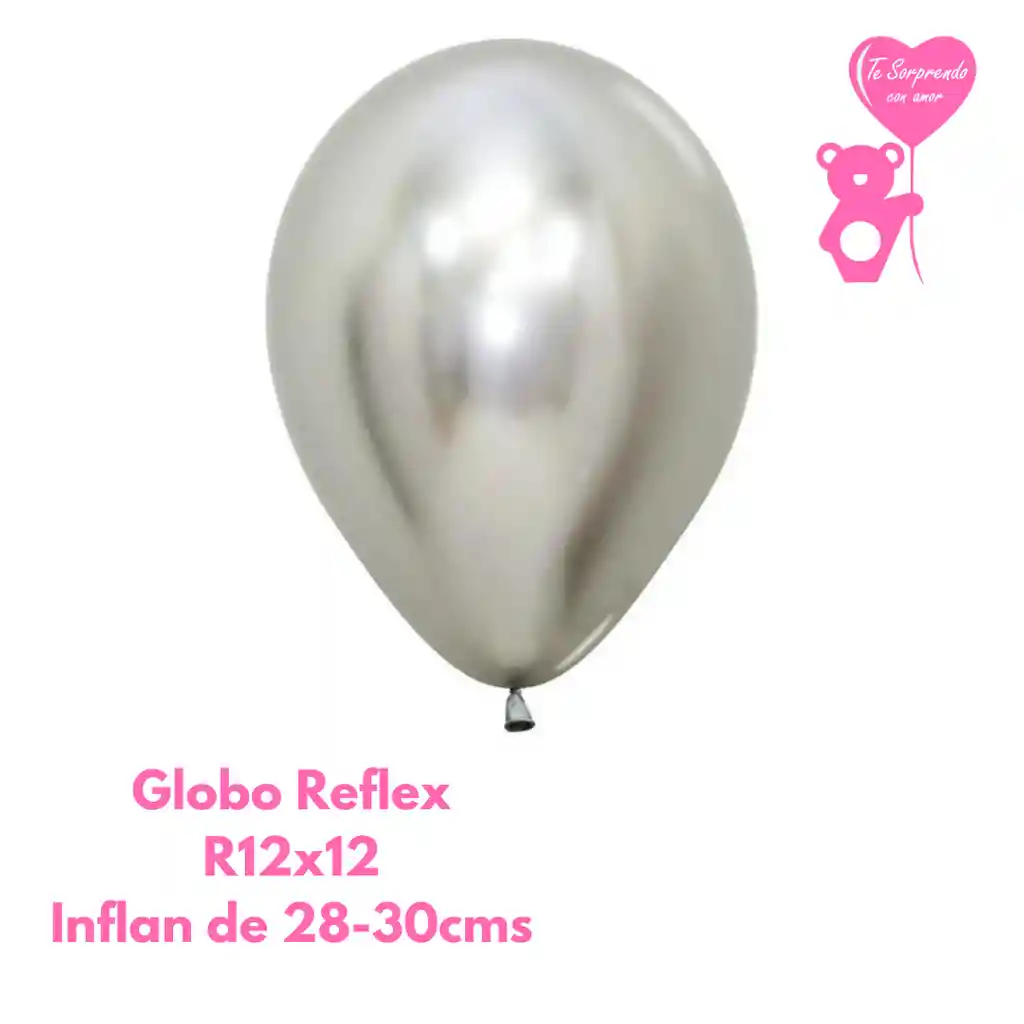 Globo Reflex Plata Sempertex R12x12