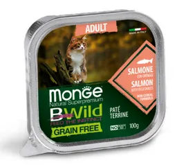 Monge Bwild Cat Adult Pate Salmon Y Vegetales 100g