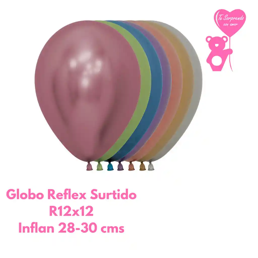 Globo O Bomba Reflex Surtido Sempertex R12x12